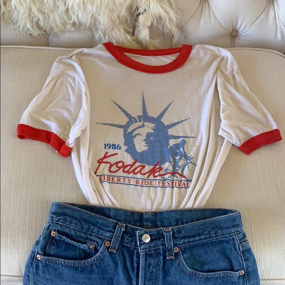 Vintage 1986 Kodak Liberty Ride Festival T-Shirt